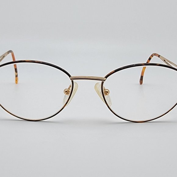 Fendi F43 Tortoise GEP Gold Electro Plated Eyeglasses Frame Italy 54-18-135